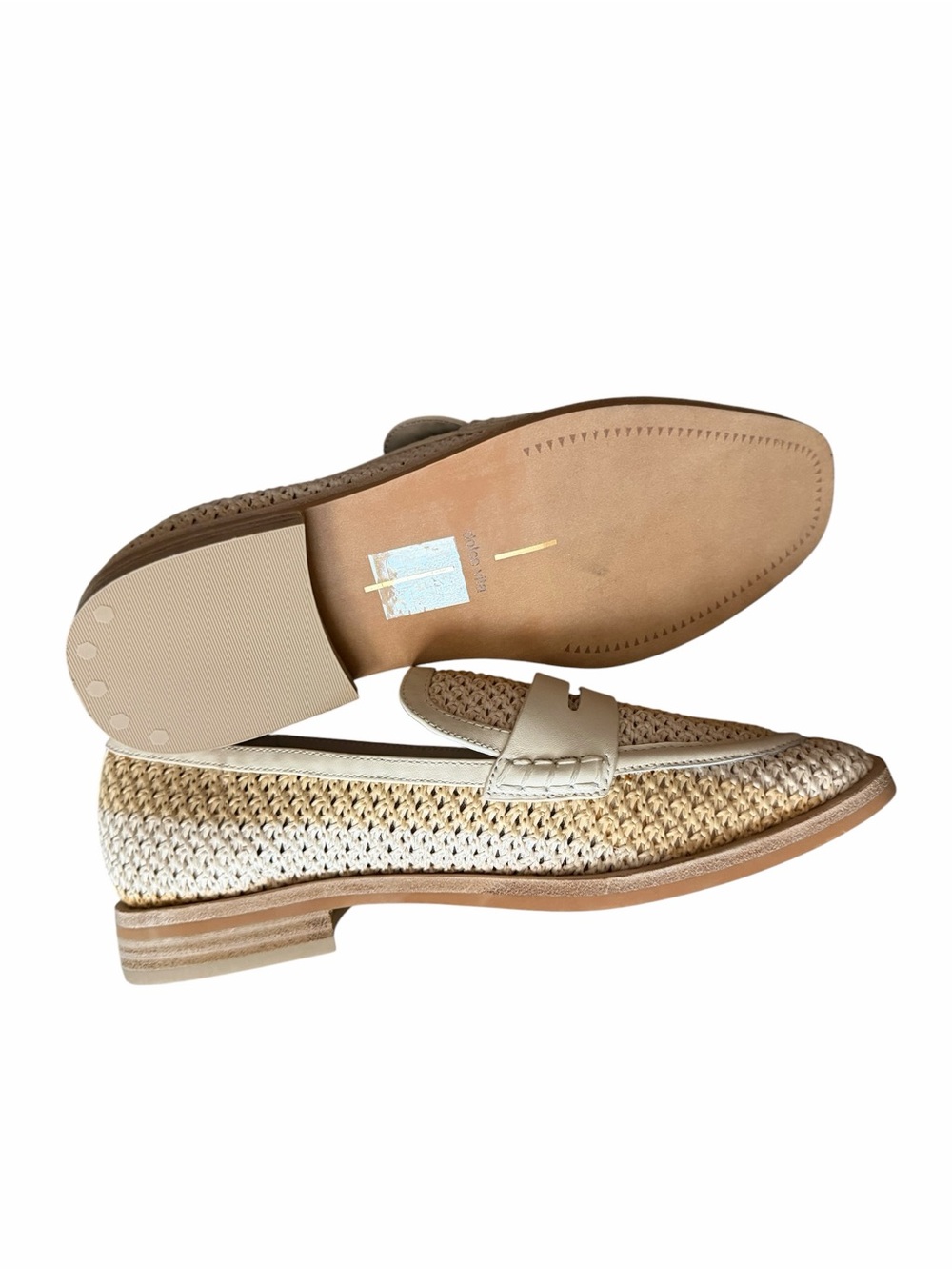 Dolce Vita Cream Woven Penny Loafers, NWT, no box - Picture 2 of 2